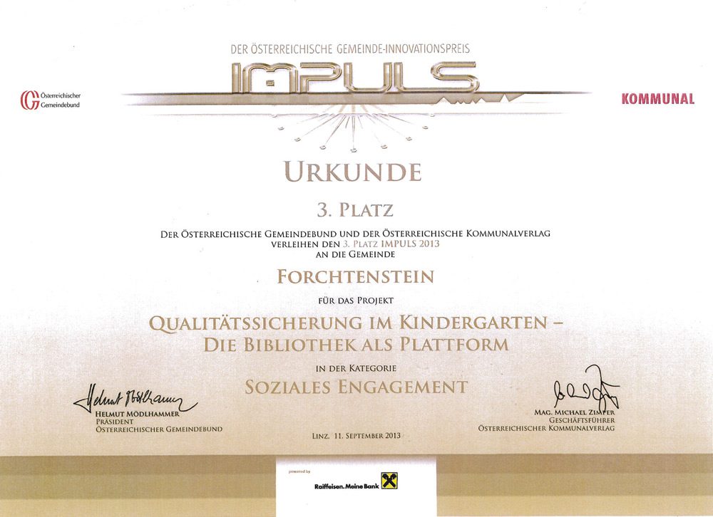 kindergarten-forchtenstein-auszeichnung-impuls-2013